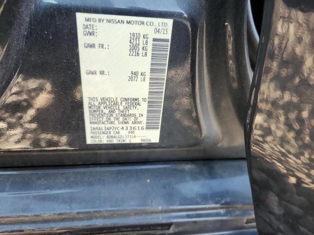 1N4AL3AP2FC433616 - 2015 NISSAN ALTIMA 2.5 黑色 照片 12