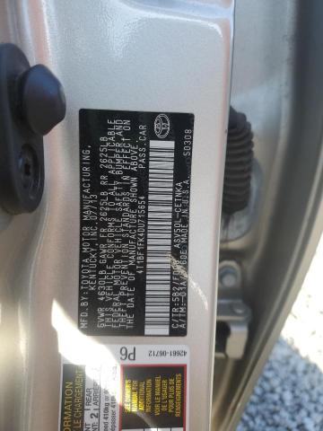 4T1BF1FK4DU715654 - 2013 TOYOTA CAMRY L SILVER photo 12
