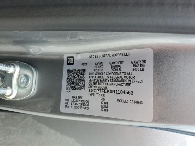 1GCPTFEK0R1104563 - 2024 CHEVROLET COLORADO ZR2 GRAY photo 13