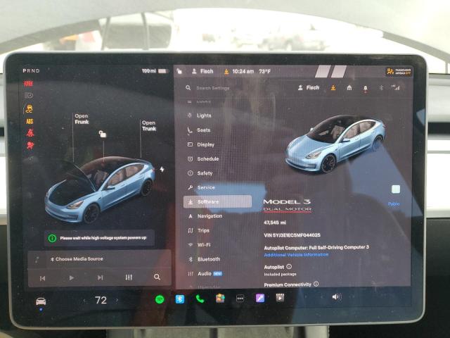 5YJ3E1EC5MF044025 - 2021 TESLA MODEL 3 შავი ფოტო 9