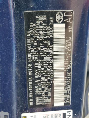 2T1KR32E35C380568 - 2005 TOYOTA COROLLA MA XR BLUE photo 12