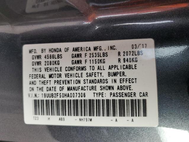 19UUB2F50HA007306 - 2017 ACURA TLX TECH Boz foto 12