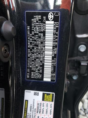 5YFEPMAE0MP162421 - 2021 TOYOTA COROLLA LE BLACK photo 12