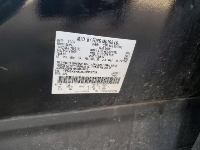 1FM5K8AR3HGB82738 - 2017 FORD EXPLORER POLICE INTERCEPTOR Schwarz Foto 14