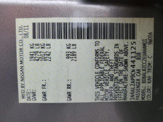 1N4AL2AP9CN441125 - 2012 NISSAN ALTIMA BASE 金色 照片 12