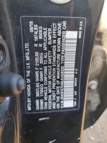 SHHFK7H40JU428320 - 2018 HONDA CIVIC SPORT Noir photo 12