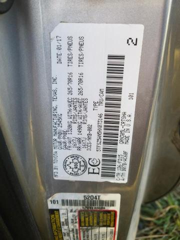 5TFSZ5AN5HX073146 - 2017 TOYOTA TACOMA ACCESS CAB GRAY photo 12