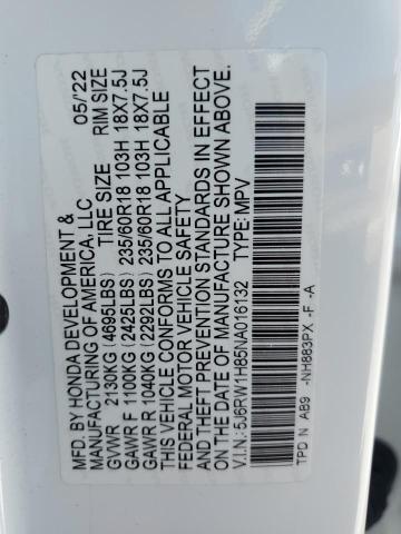 5J6RW1H85NA016132 - 2022 HONDA CR-V EXL 白色 照片 13