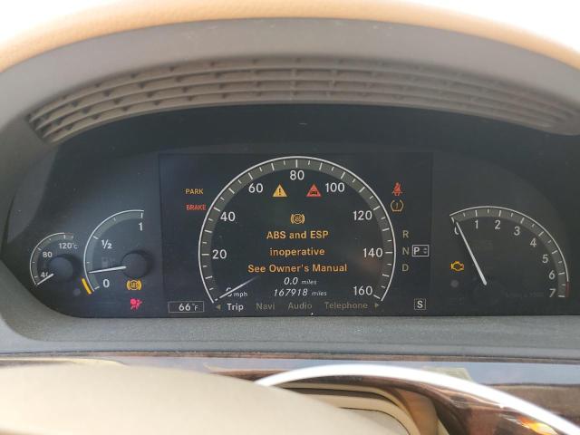 WDDNG86X57A097310 - 2007 MERCEDES-BENZ S 550 4MATIC BLACK photo 9