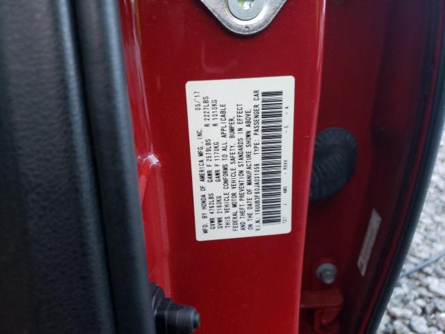 19UUB3F60JA001056 - 2018 ACURA TLX TECH+A Կարմիր լուսանկար 12