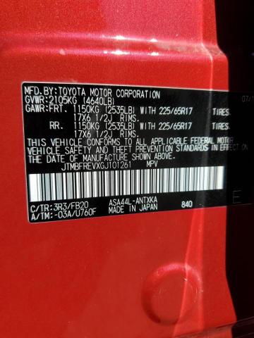 JTMBFREVXGJ101261 - 2016 TOYOTA RAV4 LE RED photo 14