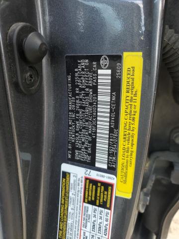 4T1BF3EK1AU034201 - 2010 TOYOTA CAMRY BASE GRAY photo 12