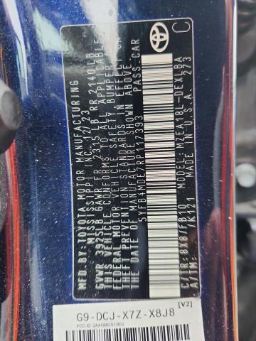 5YFB4MDE7RP117393 - 2024 TOYOTA COROLLA LE 蓝色 照片 12