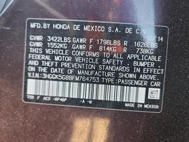 3HGGK5G88FM764753 - 2015 HONDA FIT EX 紫色 照片 12