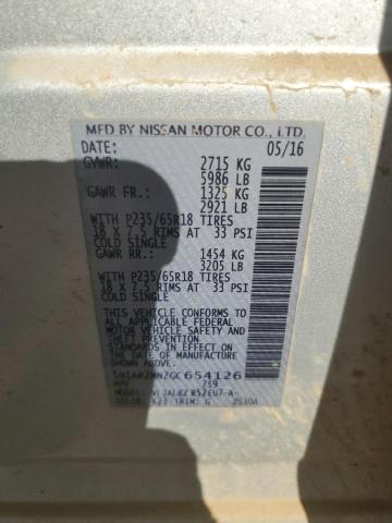 5N1AR2MN2GC654126 - 2016 NISSAN PATHFINDER S 银色 照片 13