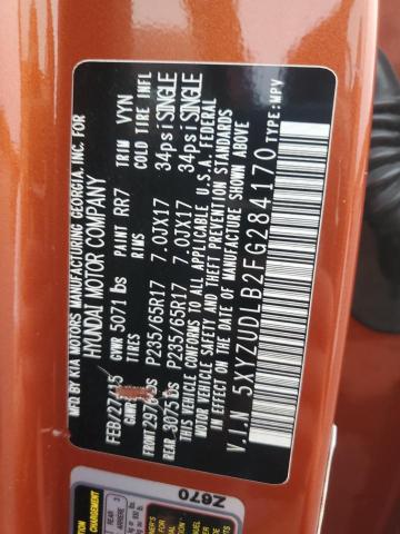 5XYZUDLB2FG284170 - 2015 HYUNDAI SANTA FE S ORANGE photo 13