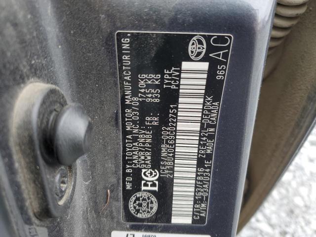 2T1BU40E69C022751 - 2009 TOYOTA COROLLA BASE CHARCOAL photo 13