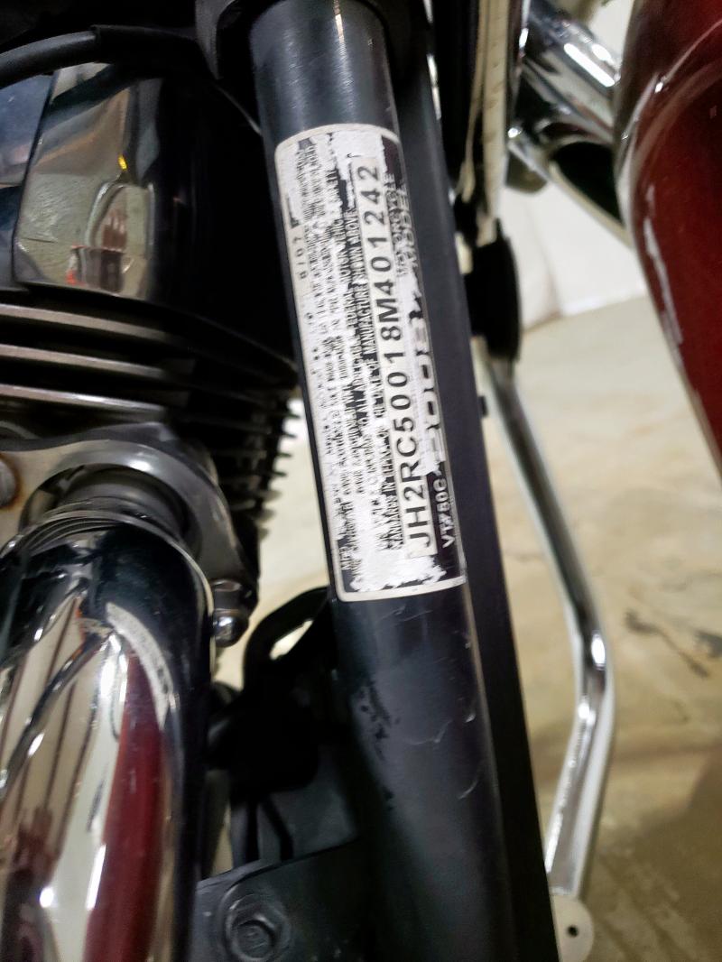 JH2RC50018M401242 - 2008 HONDA VT750 C MAROON photo 9