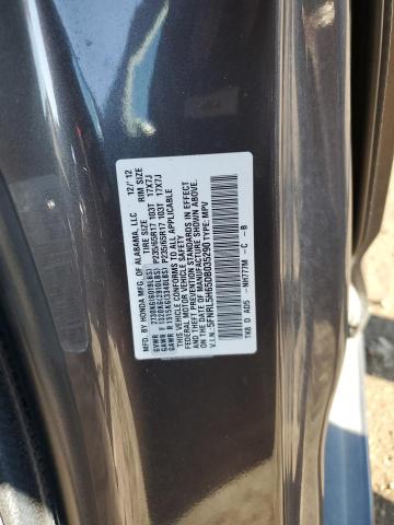 5FNRL5H65DB035290 - 2013 HONDA ODYSSEY EXL GRAY photo 12