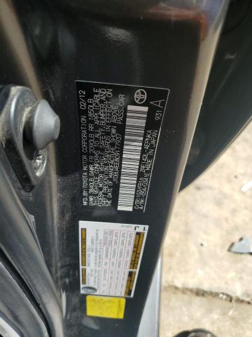 JTDBU4EE8C9177937 - 2012 TOYOTA COROLLA BASE BLACK photo 12