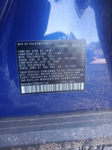 WVGKMPE2XMP027134 - 2021 VOLKSWAGEN ID.4 PRO S Կապույտ լուսանկար 13