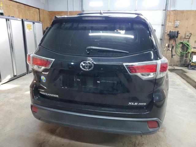 5TDJKRFH7ES057378 - 2014 TOYOTA HIGHLANDER XLE BLACK photo 6