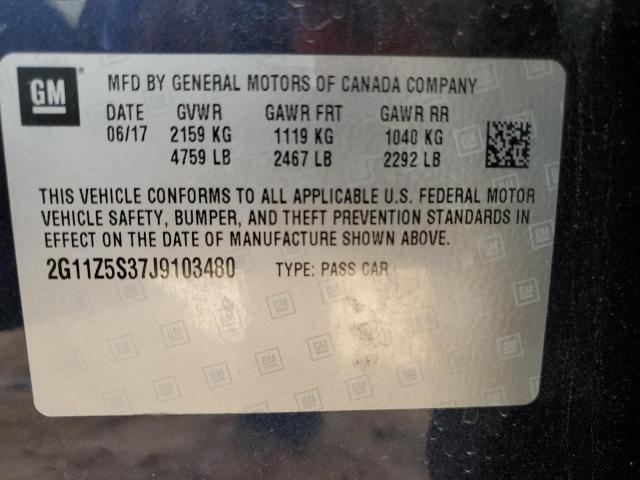 2G11Z5S37J9103480 - 2018 CHEVROLET IMPALA LS ლურჯი ფოტო 13