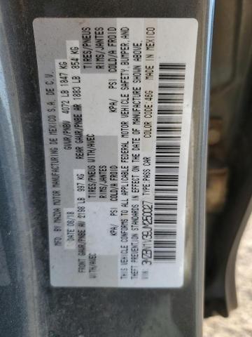 3MZBN1V39JM250027 - 2018 MAZDA 3 TOURING GRAY photo 12