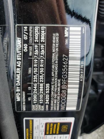 WDCGG8JB9FG356627 - 2015 MERCEDES-BENZ GLK 350 4MATIC BLACK photo 12