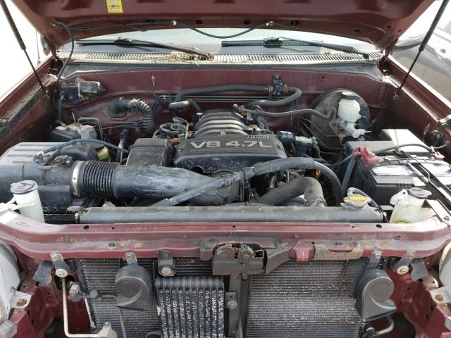 5TBBT44155S465638 - 2005 TOYOTA TUNDRA ACCESS CAB SR5 BURGUNDY photo 11