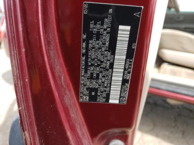 5TBBT44155S465638 - 2005 TOYOTA TUNDRA ACCESS CAB SR5 BURGUNDY photo 12