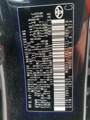 5YFEPMAE9MP189133 - 2021 TOYOTA COROLLA LE 黑色 照片 12