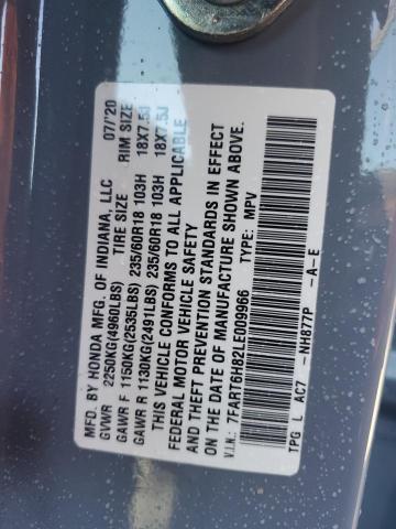 7FART6H82LE009966 - 2020 HONDA CR-V EXL SILVER photo 14