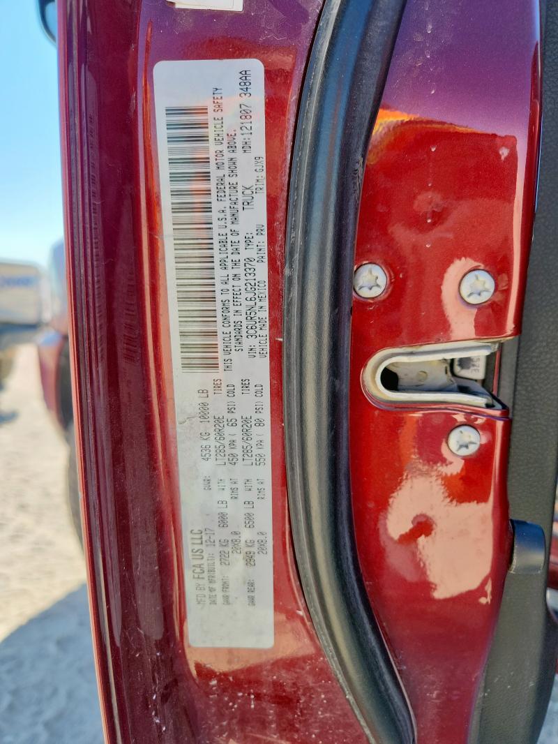 3C6UR5NL6JG213370 - 2018 RAM 2500 LARAMIE მუქწითელი ფოტო 12