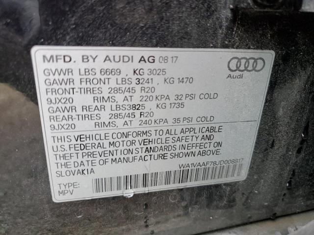 WA1VAAF78JD008817 - 2018 AUDI Q7 PRESTIGE 黑色 照片 14