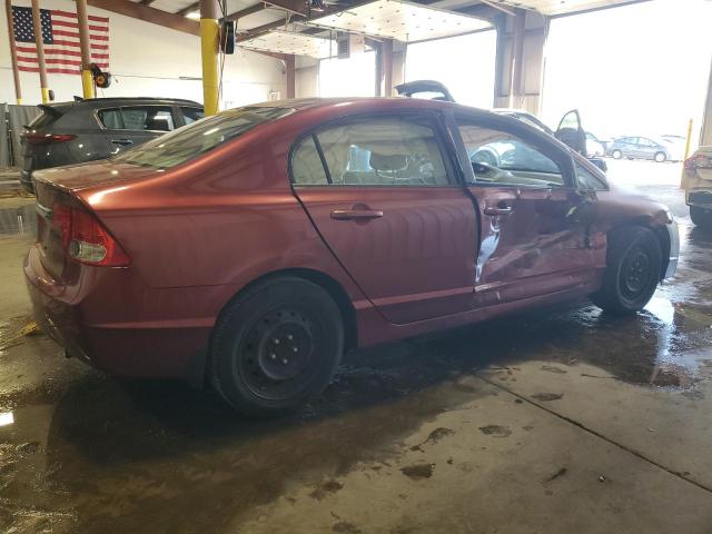 2HGFA16539H534684 - 2009 HONDA CIVIC LX MAROON photo 3