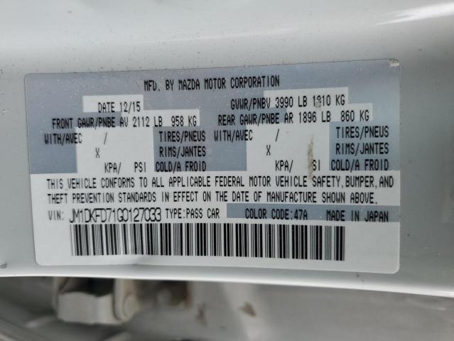 JM1DKFD71G0127033 - 2016 MAZDA CX-3 GRAND TOURING WHITE photo 12
