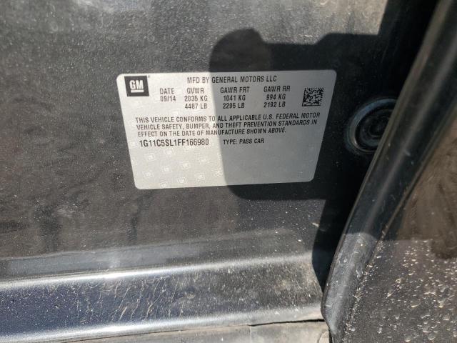 1G11C5SL1FF166980 - 2015 CHEVROLET MALIBU 1LT GRAY photo 13