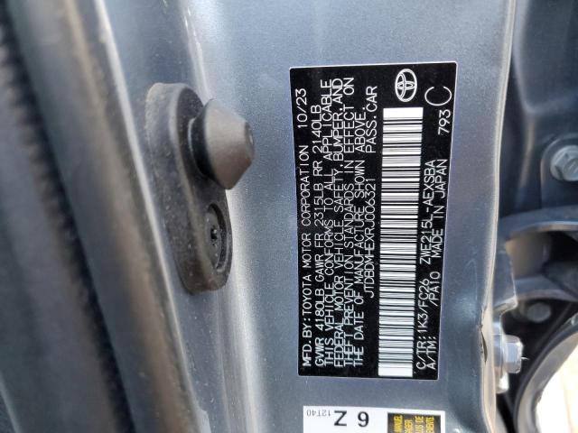 JTDBDMHEXRJ006321 - 2024 TOYOTA COROLLA LE 灰色 照片 12