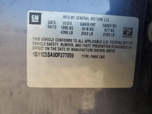 1G11C5SA9DF277059 - 2013 CHEVROLET MALIBU 1LT 蓝色 照片 12