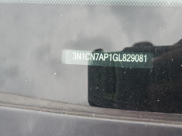 3N1CN7AP1GL829081 - 2016 NISSAN VERSA S RED photo 12