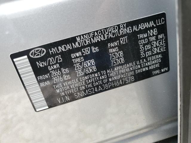 5NMS24AJ8PH647578 - 2023 HYUNDAI SANTA FE SEL GRAY photo 14