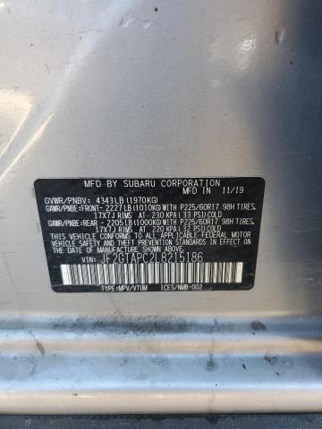 JF2GTAPC2L8215186 - 2020 SUBARU CROSSTREK PREMIUM SILVER photo 13