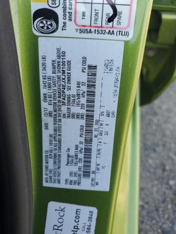 3FADP4EJXJM100150 - 2018 FORD FIESTA SE 绿色 照片 13