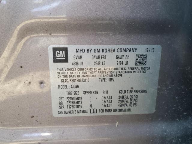 KL4CJBSB1EB633116 - 2014 BUICK ENCORE CONVENIENCE 棕色 照片 13