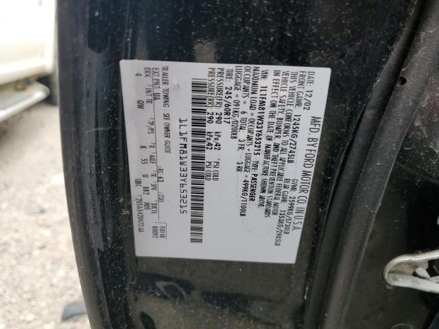 1L1FM81W33Y653215 - 2003 LINCOLN TOWN CAR EXECUTIVE Schwarz Foto 10