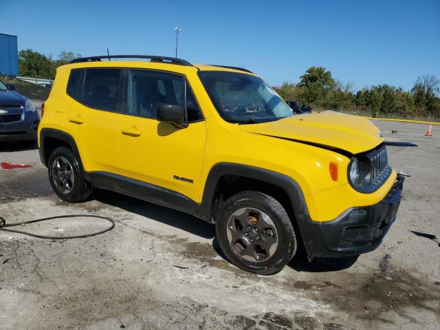 ZACCJBAB0HPE63557 - 2017 JEEP RENEGADE SPORT YELLOW photo 4