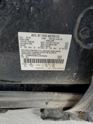 1FM5K8AB2LGD09040 - 2020 FORD POLICE POLICE INTERCEPTOR WHITE photo 14