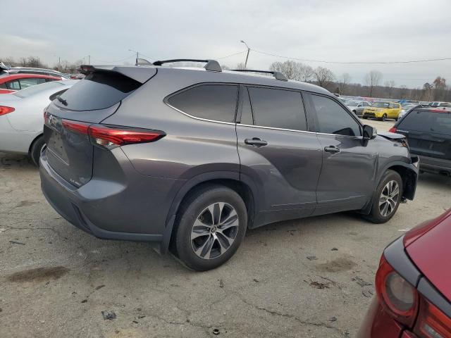 5TDGZRBH5NS561374 - 2022 TOYOTA HIGHLANDER XLE GRAY photo 3