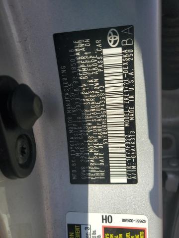 5YFBURHE9GP435813 - 2016 TOYOTA COROLLA L SILVER photo 12